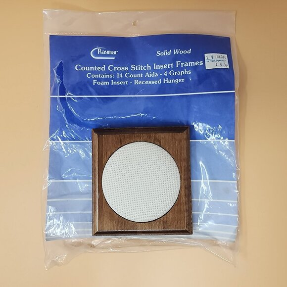 Rasmar Solid Wood Counted Cross Stitch Insert Frames 14 Count Aida Foam Insert - Picture 3 of 6